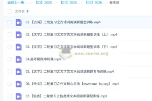 陈瑞春 高中语文 2026高三高考语文 二轮 寒假班春季班