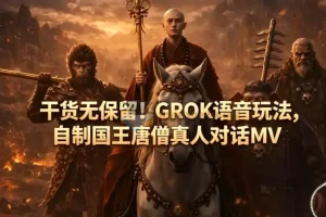 GROK语音玩法 自制国王唐僧真人对话MV