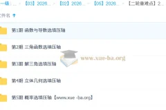 2026高三高考数学 撸题侠 二轮重难点