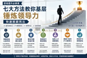 职场晋升必修课｜七大方法教你基层锤炼领导力，快速脱颖而出