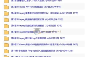 C++音视频实战-FFmpeg基础到工程-多路H265监控录放开发