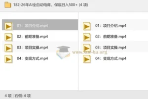 AI全自动电商，保底日入500+