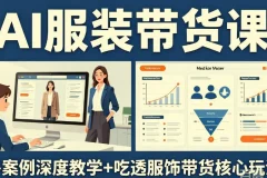 AI服装带货课，多案例深度教学+吃透服饰带货核心玩法