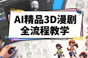 零基础精通AI精品3D漫剧全流程，打造爆款动画短剧