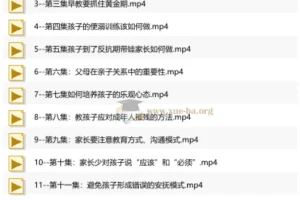 亲子关系与人格培育视频课程