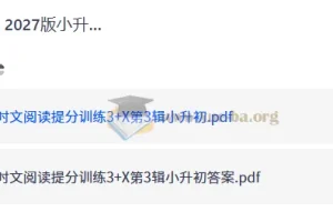 2027小升初 初中英语时文阅读提分训练3+X （小升初）（英语）