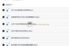 2026初中语文 文言文解析技巧+练习 （中考版）