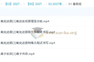 2027 高三高考化学 张苗苗 一轮暑假班