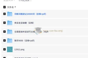 一个月记忆20000单词+象形记忆+词根词缀+美语发音英语学习视频
