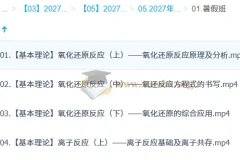 2027 高三高考化学 马旭悦 一轮暑假班