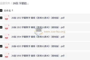 2026小学数学 学霸数学 暑假 思维大通关
