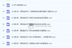2027高中高一历史 任旺 暑假班