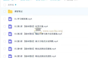 2027高三高考化学 康冲 暑假班（A+）