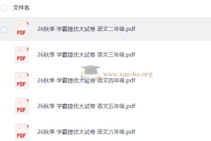 2027 经纶学霸•5星学霸提优大试卷 （2-6年级语文上）