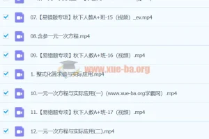 【2024A+ 秋季班 下 】初一数学培训班（徐丝雨）
