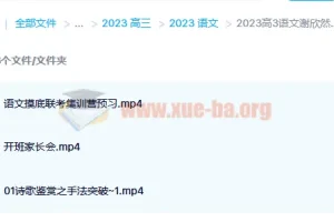 2023高三高考语文谢欣然 高考复读 暑假班 秋季班更新3讲
