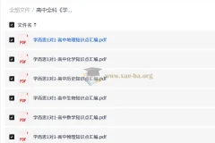 高中全科 学而思1对1-高中知识点汇编学霸手册（9科全）