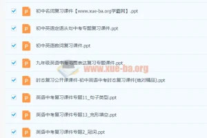 初中中考英语复习课件试题合集